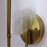 Бра с изогнутым рельефным плафоном Textured Glass варинант исполнения - 4 | Loft Concept в Костроме