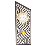 Часы подарочные настольные в виде погона Генерала из натурального камня Змеевик Silver Military Clock варинант исполнения - 7 | Loft Concept в Костроме