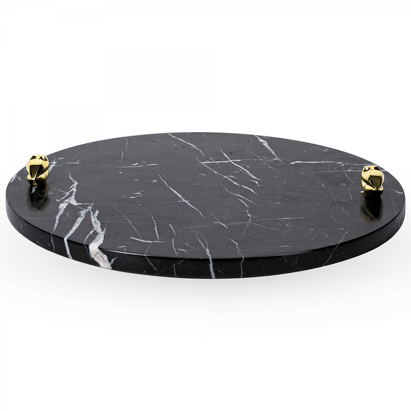Поднос ACOLYTE ENTERTAINING PLATTER MARBLE & BRONZE Черный Поднос ACOLYTE ENTERTAINING PLATTER MARBLE & BRONZE Черный в Костроме | Loft Concept