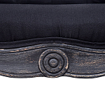 Кресло низкое в стиле прованс Черный Лен Louis French Armchair  варинант исполнения - 5 | Loft Concept в Костроме