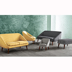 Кресло желтое с принтом Pauley Yellow Armchair варинант исполнения - 4 | Loft Concept в Костроме