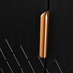 Комод черный округлой формы с рельефным фасадом Black Cut варинант исполнения - 3 | Loft Concept в Костроме