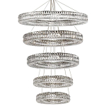 Многоярусная Люстра Elizabeth Хром Вертикальная композиция из пяти хрустальных светильников варинант исполнения - 1 | Loft Concept в Костроме