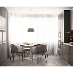 Кухонный гарнитур с серым глянцевым фасадом Onfroi Moss Grey Kitchen Set варинант исполнения - 3 | Loft Concept в Костроме