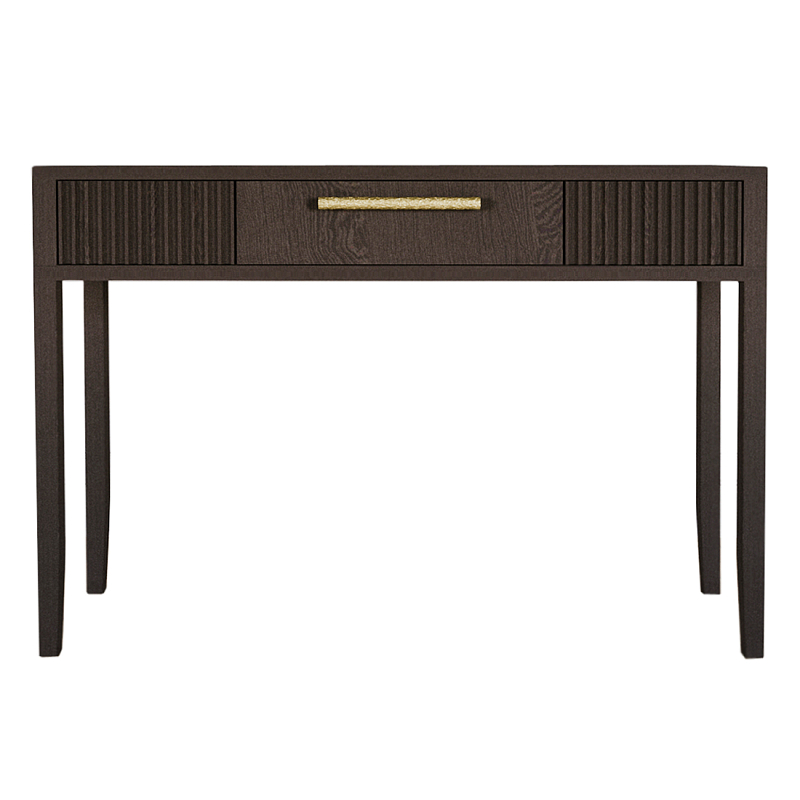 Элегантная Консоль Primo с выдвижным ящиком Темный орех Темный дуб Золотой в Костроме | Loft Concept 