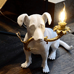 Настольная лампа в виде щенка Puppy White Table Lamp варинант исполнения - 5 | Loft Concept в Костроме
