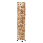 Торшер из перламутра на металлическом каркасе Indonesian Cylinder 2 варинант исполнения - 1 | Loft Concept в Костроме