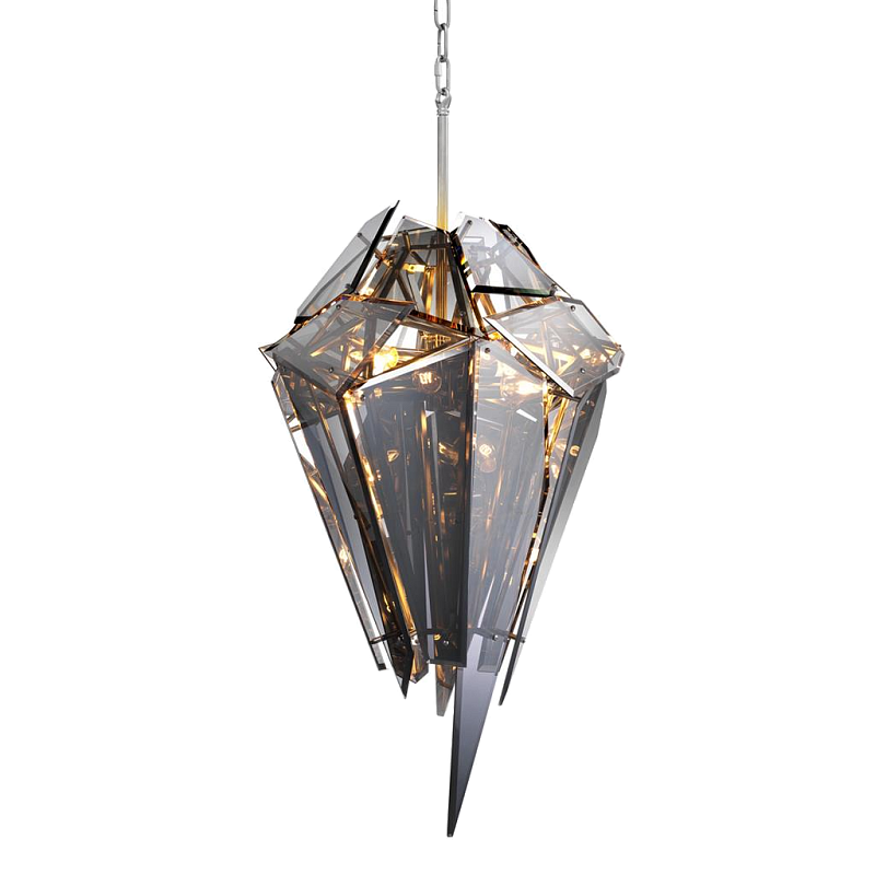 Люстра Chandelier Shard Никель Дымчатый (Smoke) Люстра Chandelier Shard Никель Дымчатый (Smoke) в Костроме | Loft Concept