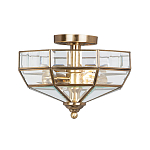 Потолочный светильник шестигранной формы с прозрачными стеклянным плафоном Elstead Lighting варинант исполнения - 1 | Loft Concept в Костроме