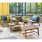 Садовый 2-х местный диван с каркасом из акации Green варинант исполнения - 5 | Loft Concept в Костроме