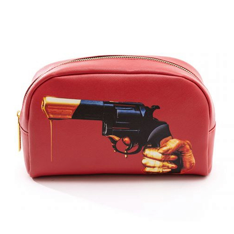 Косметичка Seletti Revolver 2 Черный Красный Бежевый Косметичка Seletti Revolver 2 Черный Красный Бежевый в Костроме | Loft Concept