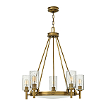  Люстра с 5-ю цилиндрическими плафонами из стекла с пузырьками Hinkley варинант исполнения - 8 | Loft Concept в Костроме