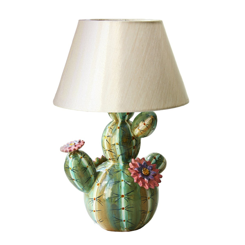Настольная лампа Flowering Cactus lamp Зеленый Белый Настольная лампа Flowering Cactus lamp Зеленый Белый в Костроме | Loft Concept