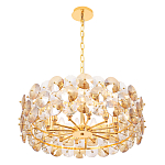 Люстра круглая золотого цвета с круглыми хрустальным элементами Solyria варинант исполнения - 5 | Loft Concept в Костроме