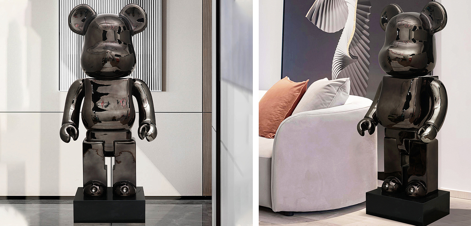 Статуэтка Bearbrick Black on stand Статуэтка Bearbrick Black on stand - Loft-Concept в Костроме