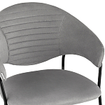 Серый стул с обивкой из искусственной замши Alexis варинант исполнения - 6 | Loft Concept в Костроме