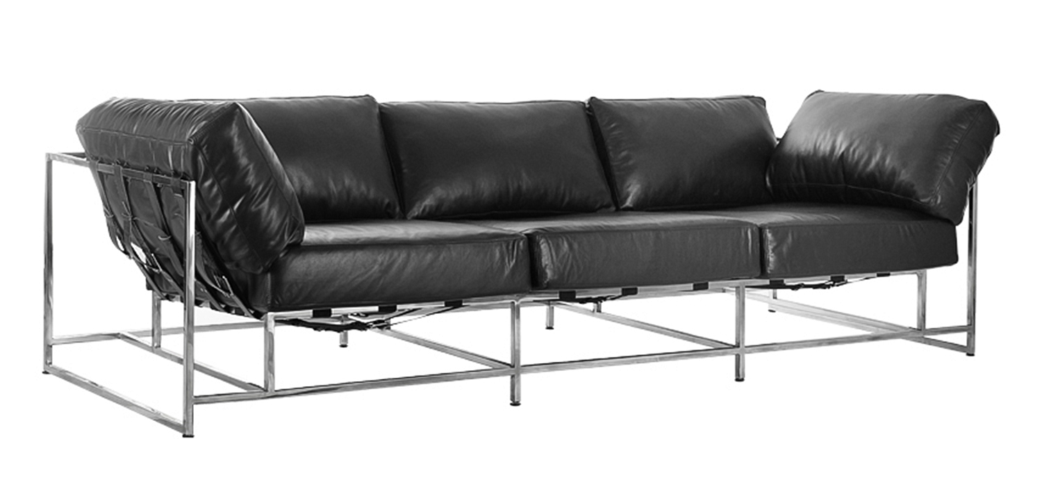 Диван Black Calfskin Sofa Диван Black Calfskin Sofa - Loft-Concept в Костроме
