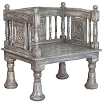 Деревянное кресло из массива манго Casco Grey Mango Chair варинант исполнения - 1 | Loft Concept в Костроме