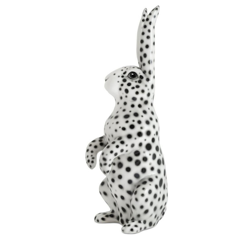 Статуэтка Rabbit Up Without Collar Белый Черный Статуэтка Rabbit Up Without Collar Белый Черный в Костроме | Loft Concept