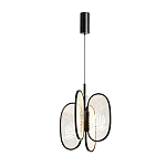 Люстра с гравировкой на акриловых плафонах Gravyura Black D 33 см варинант исполнения - 2 | Loft Concept в Костроме