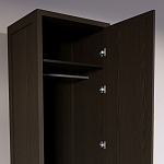 Узкий Шкаф Primo с 2 выдвижными ящиками Темный орех варинант исполнения - 6 | Loft Concept в Костроме