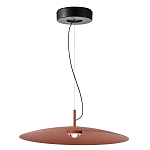 Подвесной светильник круглой формы с коричневым металлическим абажуром Halo Drift варинант исполнения - 1 | Loft Concept в Костроме