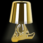 Настольная лампа фигурная золотого цвета с гладким абажуром Высота 16 см Sophia варинант исполнения - 3 | Loft Concept в Костроме