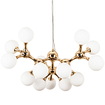 Люстра с плафонами из стеклянных шаров Pearls Suspension Gold Chandelier варинант исполнения - 1 | Loft Concept в Костроме