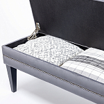 Мягкая банкетка с зоной для хранения Casket Grey варинант исполнения - 4 | Loft Concept в Костроме