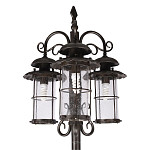 Уличный фонарь с тремя стеклянными плафонами и коваными элементами Elysian Lanterns варинант исполнения - 4 | Loft Concept в Костроме