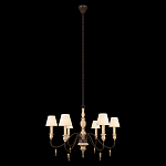 Люстра на металлическом основании с 6-ю белыми тканевыми абажурами Terrain варинант исполнения - 3 | Loft Concept в Костроме