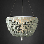 Люстра круглая с каскадом из декоративных элементов Sea Glass варинант исполнения - 4 | Loft Concept в Костроме