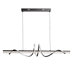 Люстра линейная черного цвета с волнообразным металлическим элементом Luke Lampco Tracer Lamp варинант исполнения - 2 | Loft Concept в Костроме