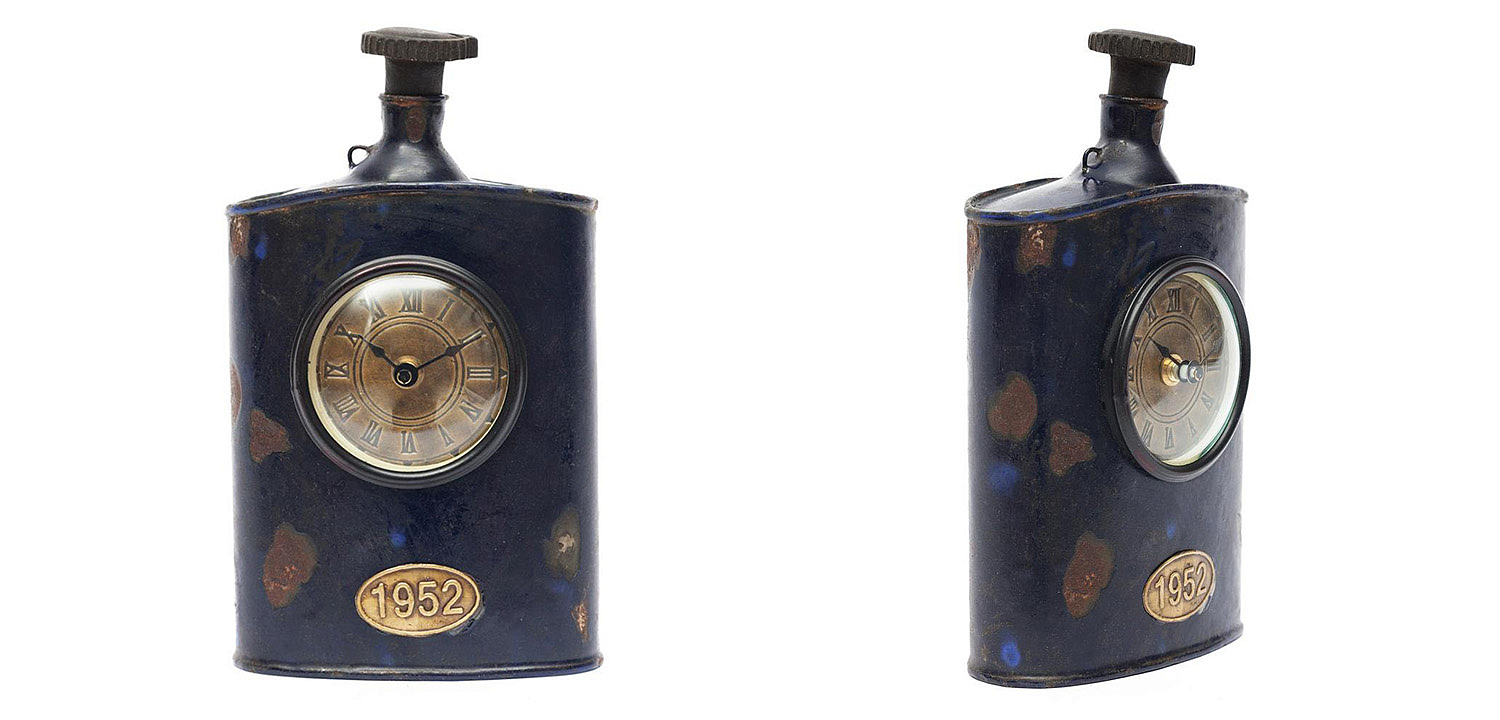 Часы Antique Indian Bottle of Brandy Clock - Loft-Concept в Костроме
