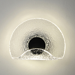 Бра из текстурированного прозрачного стекла с изогнутым краем Textured Glass  варинант исполнения - 3 | Loft Concept в Костроме