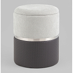 Пуф Mauldine с ящиком серо-черный с экокожей варинант исполнения - 1 | Loft Concept в Костроме