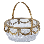 Корзиночка из прозрачного стекла с бронзовой ручкой Eden Garden варинант исполнения - 1 | Loft Concept в Костроме