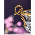 Чаша из прозрачного стекла с бронзовой подставкой и ручками Eden Garden варинант исполнения - 3 | Loft Concept в Костроме