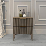 Тумба прикроватная коричневая с двумя ящиками Harper Line варинант исполнения - 2 | Loft Concept в Костроме