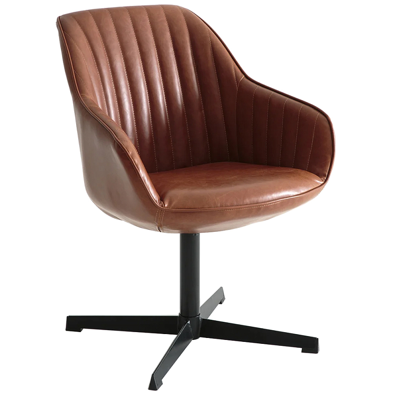 Вращающееся кресло Aled Chair Коричневый Черный Вращающееся кресло Aled Chair Коричневый Черный в Костроме | Loft Concept