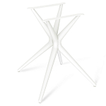 Стол обеденный с круглой столешницей из керамики на четырех белых ножках Sand Ceramics варинант исполнения - 5 | Loft Concept в Костроме