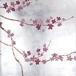 Обои ручная роспись Cherry Tree Special Colourway on Sterling Silver gilded paper варинант исполнения - 1 | Loft Concept в Костроме