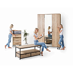 Комод с 3-мя ящиками в стиле лофт Urban Style Space варинант исполнения - 6 | Loft Concept в Костроме