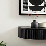 Прикроватный подвесной столик с ящиком черный Bedside Hanging Table варинант исполнения - 5 | Loft Concept в Костроме