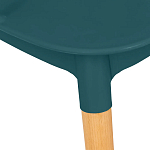 Пластиковый стул на ножках из массива бука Ferret Spiral Green варинант исполнения - 5 | Loft Concept в Костроме