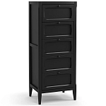 Комод узкий с 5-ю ящиками черный Silva Black Chest of Drawers варинант исполнения - 2 | Loft Concept в Костроме