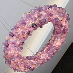 Люстра кргулая из фиолетового хрустального камня Purple Diamond варинант исполнения - 2 | Loft Concept в Костроме