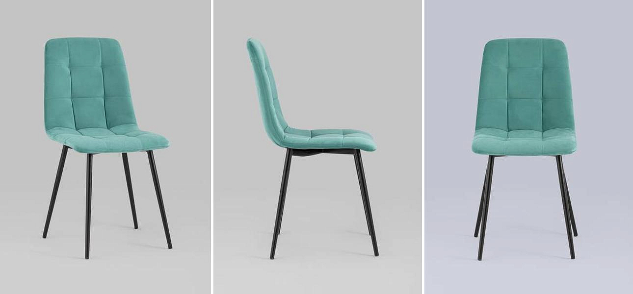 Стул NANCY S-2 Chair Бирюзовый Велюр Стул NANCY S-2 Chair Бирюзовый Велюр - Loft-Concept в Костроме
