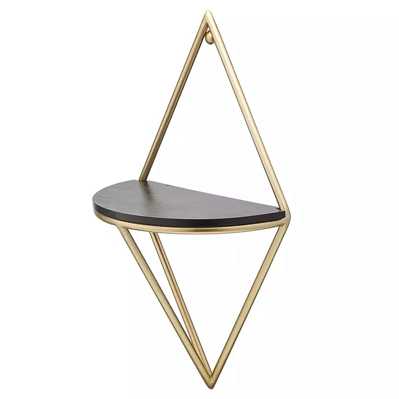 Полка фигурная Geometric Shapes Черный Латунь Полка фигурная Geometric Shapes Черный Латунь в Костроме | Loft Concept