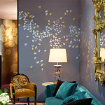 Обои ручная роспись Gingko Colourway SC-98 on Gun Metal dyed silk варинант исполнения - 2 | Loft Concept в Костроме